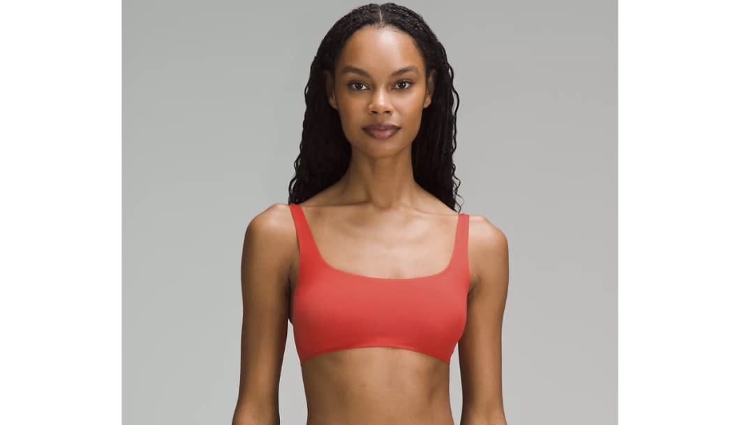 Soho Cotton Scoop Racerback Bra - Red