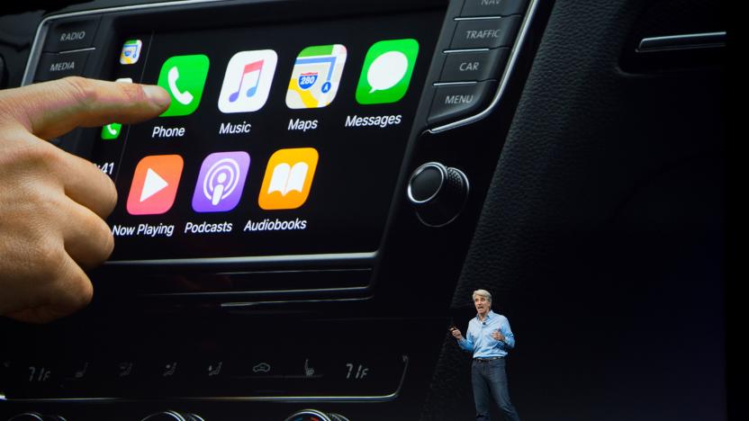 Apple's Senior Vice President of Software Engineering Craig Federighi speaks about CarPlay on stage during Apple's World Wide Developers Conference in San Jose, California on June 05, 2017. / AFP PHOTO / Josh Edelson        (Photo credit should read JOSH EDELSON/AFP/Getty Images)