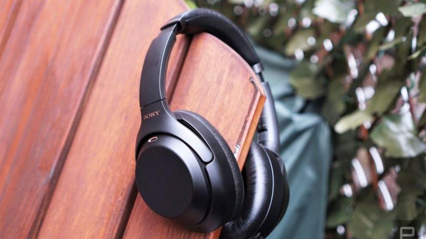 Sony WH-1000XM3 wireless headphones.