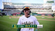 A's Harris reflects on homering for his first two major league hits