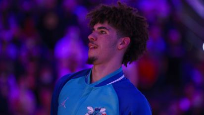 Associated Press - Charlotte Hornets' LaMelo Ball looks on during the first half of an NBA basketball game against the Philadelphia 76ers, Wednesday, Jan. 12, 2022, in Philadelphia. The Hornets won 109-98. (AP Photo/Chris Szagola)