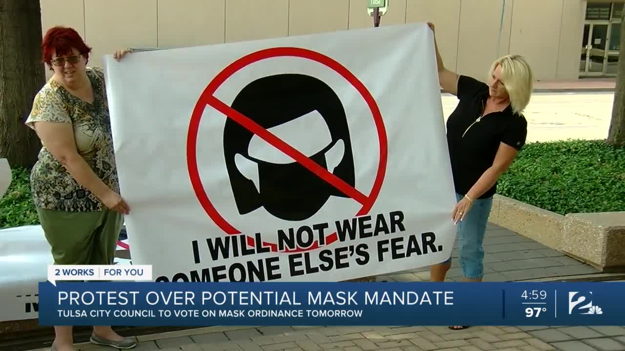 Protest Over Potential Mask Mandate [video]