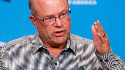 Getty Images - Carolina Panthers owner David Tepper takes questions during a news conference at Bank of America Stadium on Oct. 10, 2022, in Charlotte, N.C. (Alex Slitz/The Charlotte Observer/Tribune News Service via Getty Images)