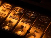 Gold eases after hitting 3-week high as dollar, US yields rise