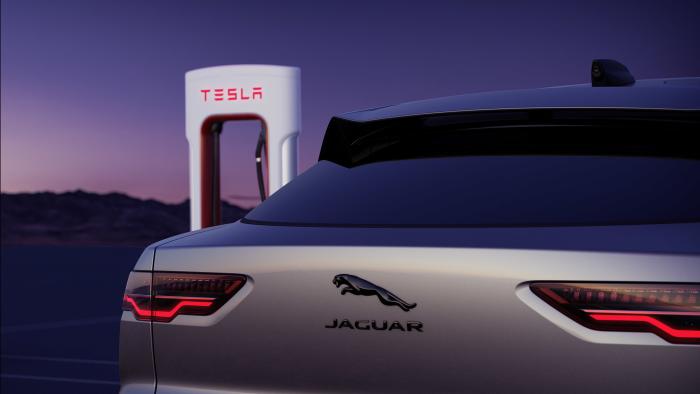 Jaguar has signed on to using Tesla's chargers too