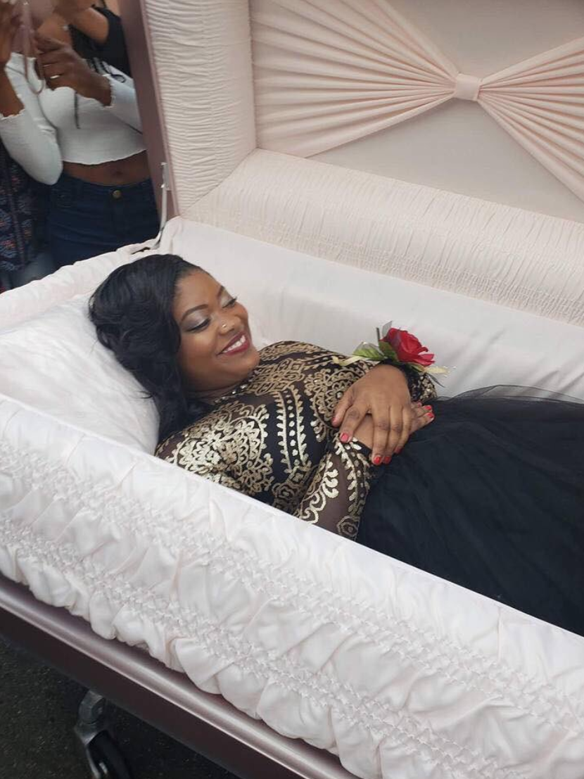 lady in casket