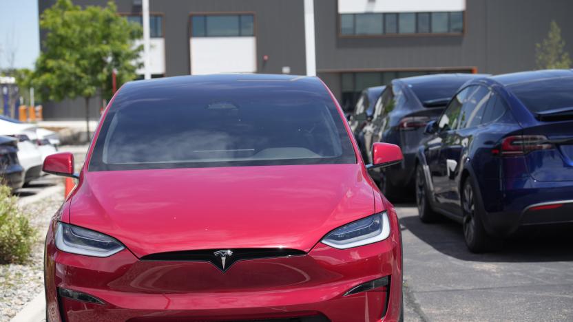 File - An unsold 2023 Model X sports-utility vehicle sits at a Tesla dealership June 18, 2023, in Littleton, Colo. Tesla is recalling more than 2 million vehicles across its model lineup to fix a defective system that's supposed to ensure drivers are paying attention when they use Autopilot. (AP Photo/David Zalubowski, File)