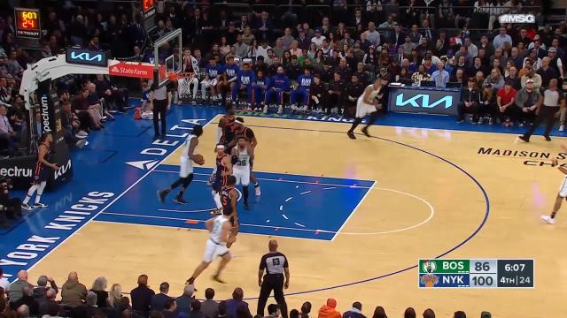 Marcus Smart with a 2-pointer vs the New York Knicks