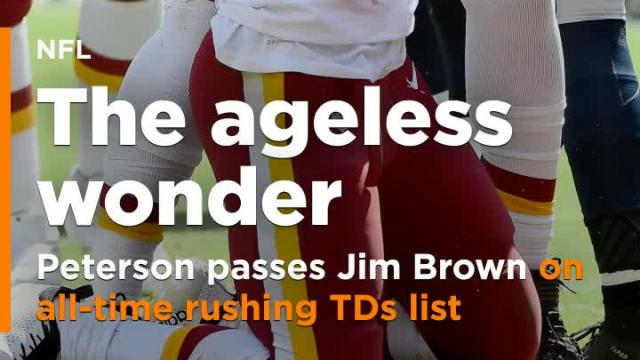 Redskins RB Adrian Peterson passes Jim Brown on all-time rushing TDs list