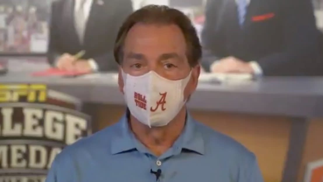 Get Nick Saban Mask Gif