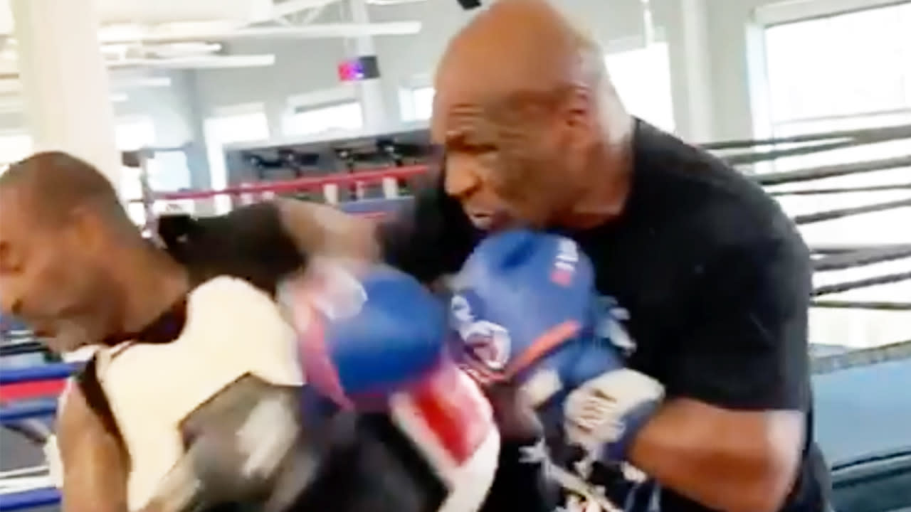 Boxing: Mike Tyson nearly hits trainer during workout