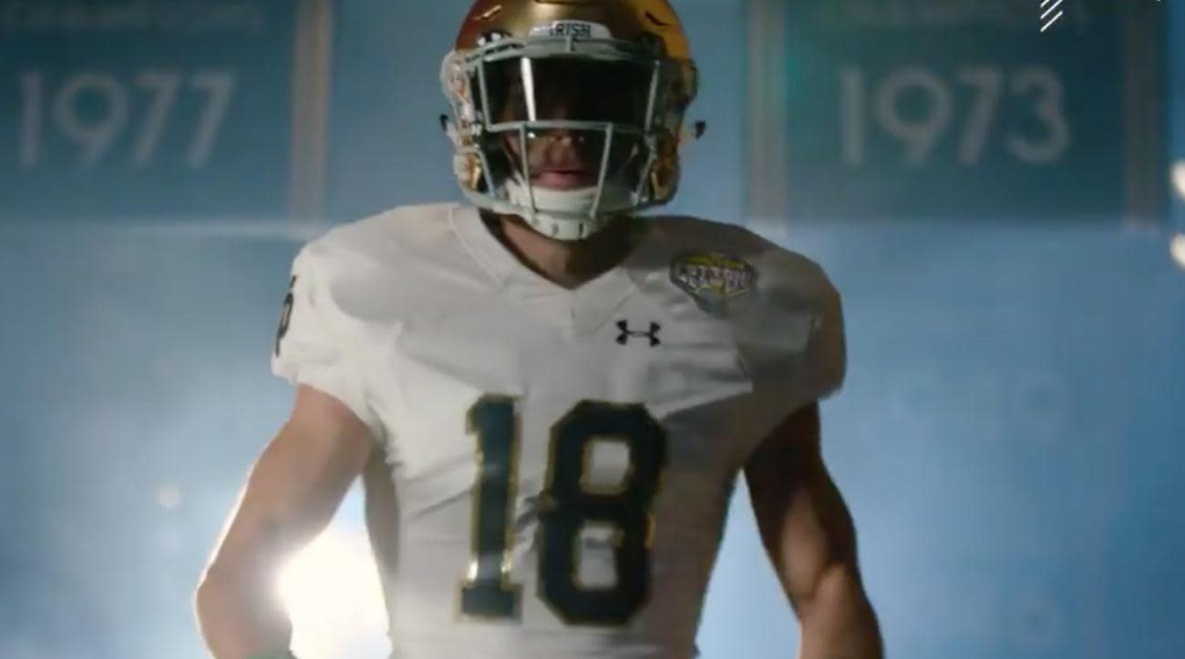 notre dame rush 4 gold jersey