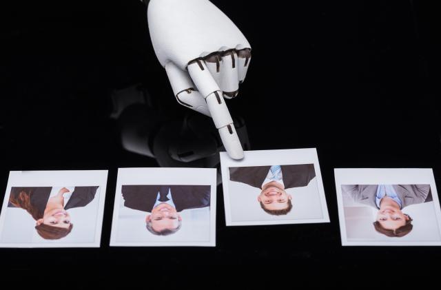 Close-up Of A Robot's Hand Selecting Candidate Photograph