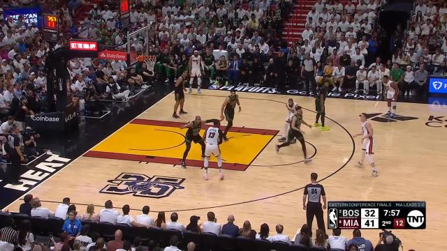 Bam Adebayo with an alley oop vs the Boston Celtics