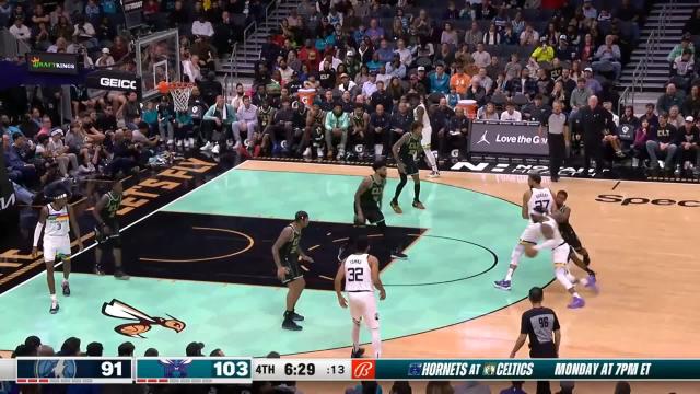 Rudy Gobert with a dunk vs the Charlotte Hornets