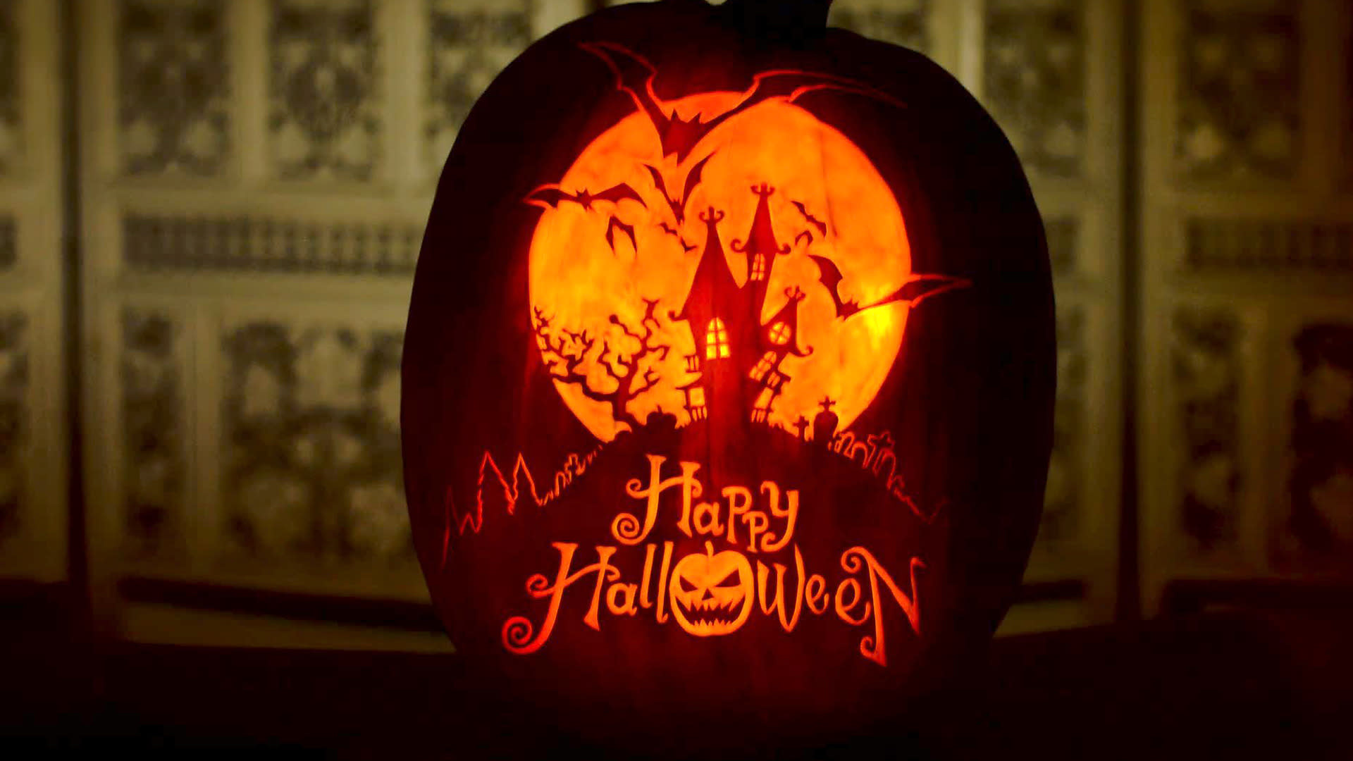 Pumpkin Carving Haunted House Jack O Lantern 