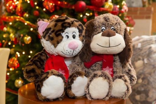 Chance & Friends Holiday Lucky Plush Cat, dog Plush Toys