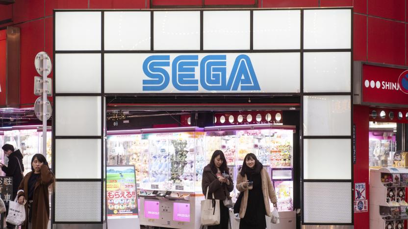 TOKYO, JAPAN - 2019/12/24: Japanese multinational video game developer and publisher, Sega seen at a gaming center in Tokyo, Japan. (Photo by Budrul Chukrut/SOPA Images/LightRocket via Getty Images)