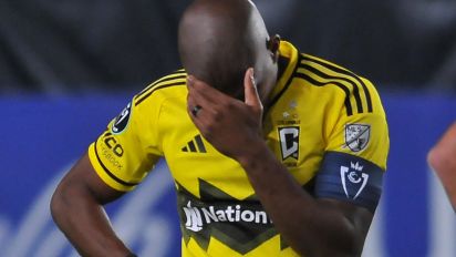 Getty Images - Columbus Crew's midfielder Darlington Nagbe reacts during the Concacaf Champions Cup final football match between Mexico's Pachuca and US' Columbus Crew at the Hidalgo stadium in Pachuca, Hidalgo State, Mexico, on June 1, 2024. (Photo by Victor Cruz / AFP) (Photo by VICTOR CRUZ/AFP via Getty Images)