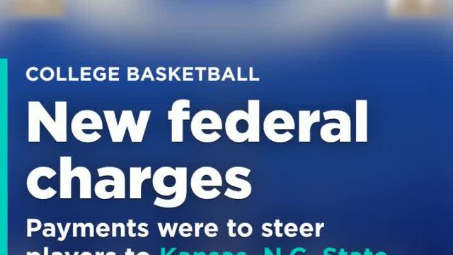 New federal charges in college basketball scandal allege payments to steer players to Kansas, N.C. State