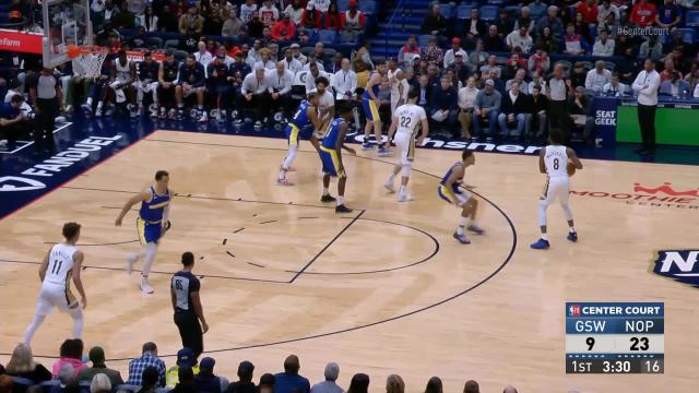 Devonte' Graham with an and one vs the Golden State Warriors