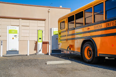 San Diego County's Ramona Unified School District, Blue Bird and Nuvve Unveil 8 New V2G-Enabled and Qualified Electric School Buses