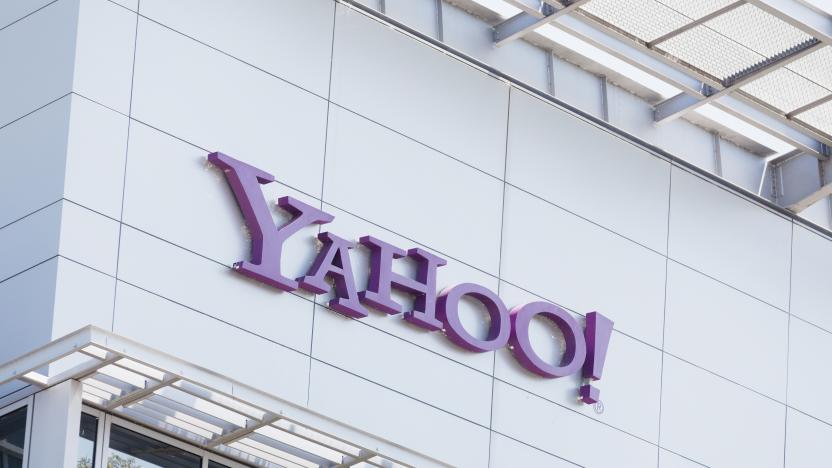 "Sunnyvale, California, USA - June 17, 2012. This is the headquarters of Yahoo Inc. in Sunnyvale, California. This image is of the Yahoo logo at the top of one of the Yahoo buildings."