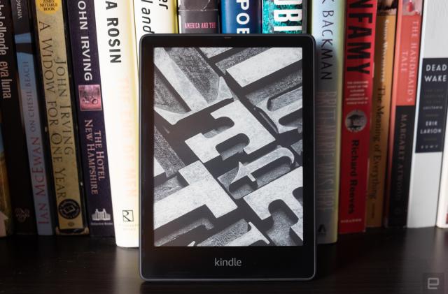 Amazon's latest Kindle Paperwhite e-reader, which was released at the end of October 2021.