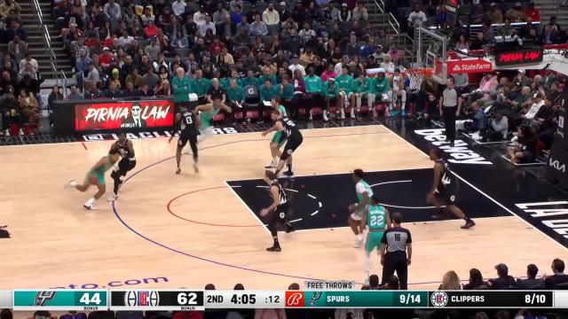 Tre Jones with an assist vs the LA Clippers