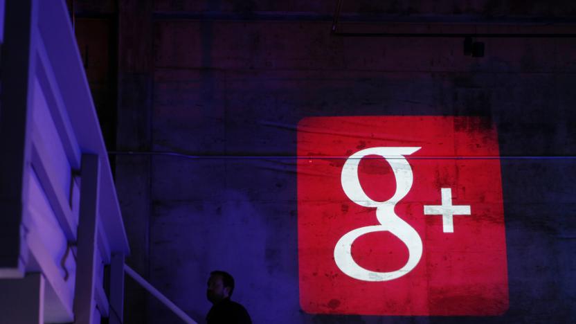 The Google Plus logo is projected on to the wall during a Google event in San Francisco, California, October 29, 2013. REUTERS/Beck Diefenbach (UNITED STATES - Tags: BUSINESS SCIENCE TECHNOLOGY)