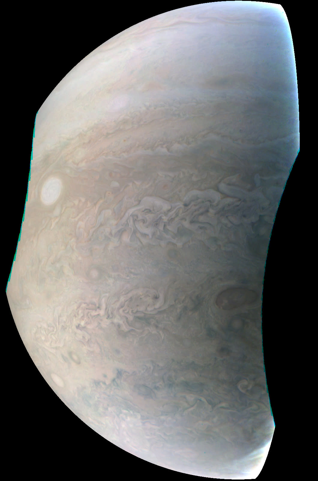Cosmic Bling: Jupiter Sports Stormy 'Pearl' in New Juno Photo