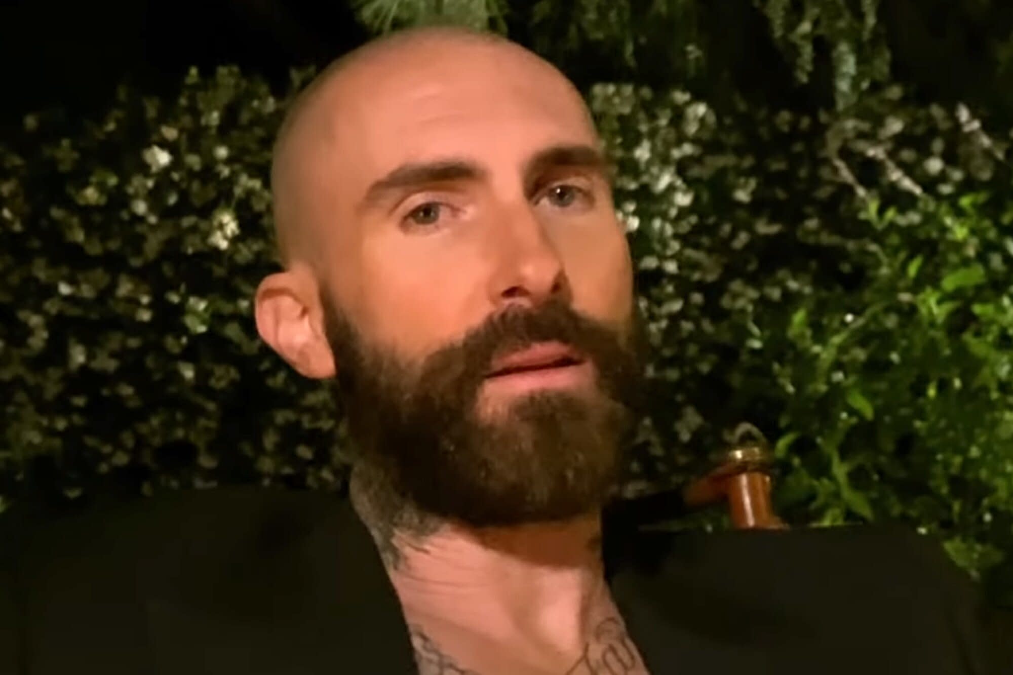 Adam Levine Debuts Shaved Head And Smokes A Joint In Music Video For