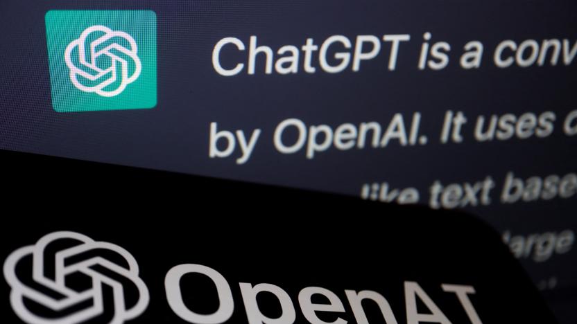 The logo of OpenAI is displayed near a response by its AI chatbot ChatGPT on its website, in this illustration picture taken February 9, 2023. REUTERS/Florence Lo/Illustration