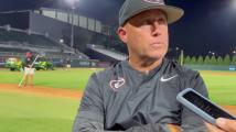 WATCH: Georgia baseball coach Wes Johnson on win over Vanderbilt, pitcher Leighton Finley