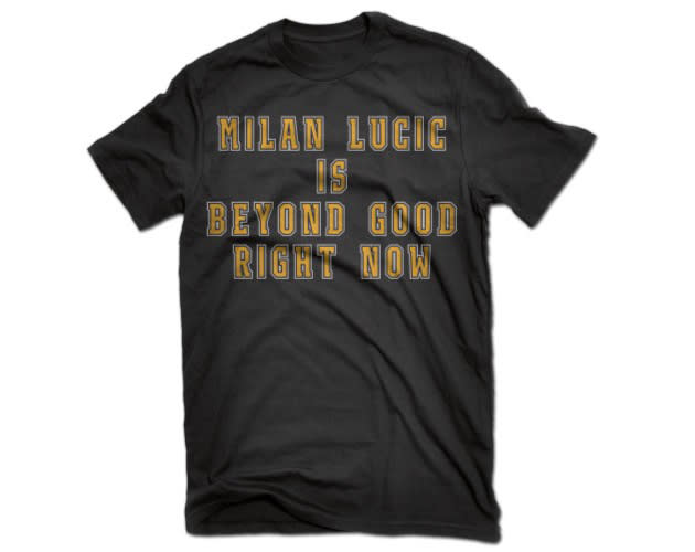 Milan Lucic bar fight T-shirt 