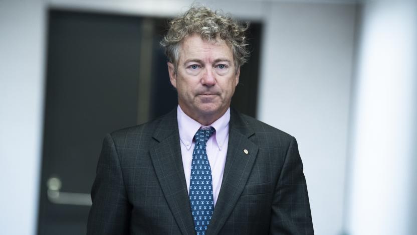 UNITED STATES - AUGUST 04: Sen. Rand Paul, R-Ky., is seen in Hart Building on Wednesday, August 04, 2021. (Photo By Tom Williams/CQ-Roll Call, Inc via Getty Images)