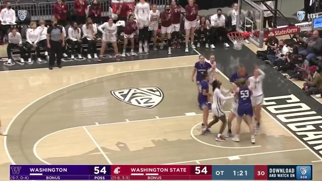 Highlights: Washington State women's basketball takes down rival Washington in overtime in Apple Cup thriller
