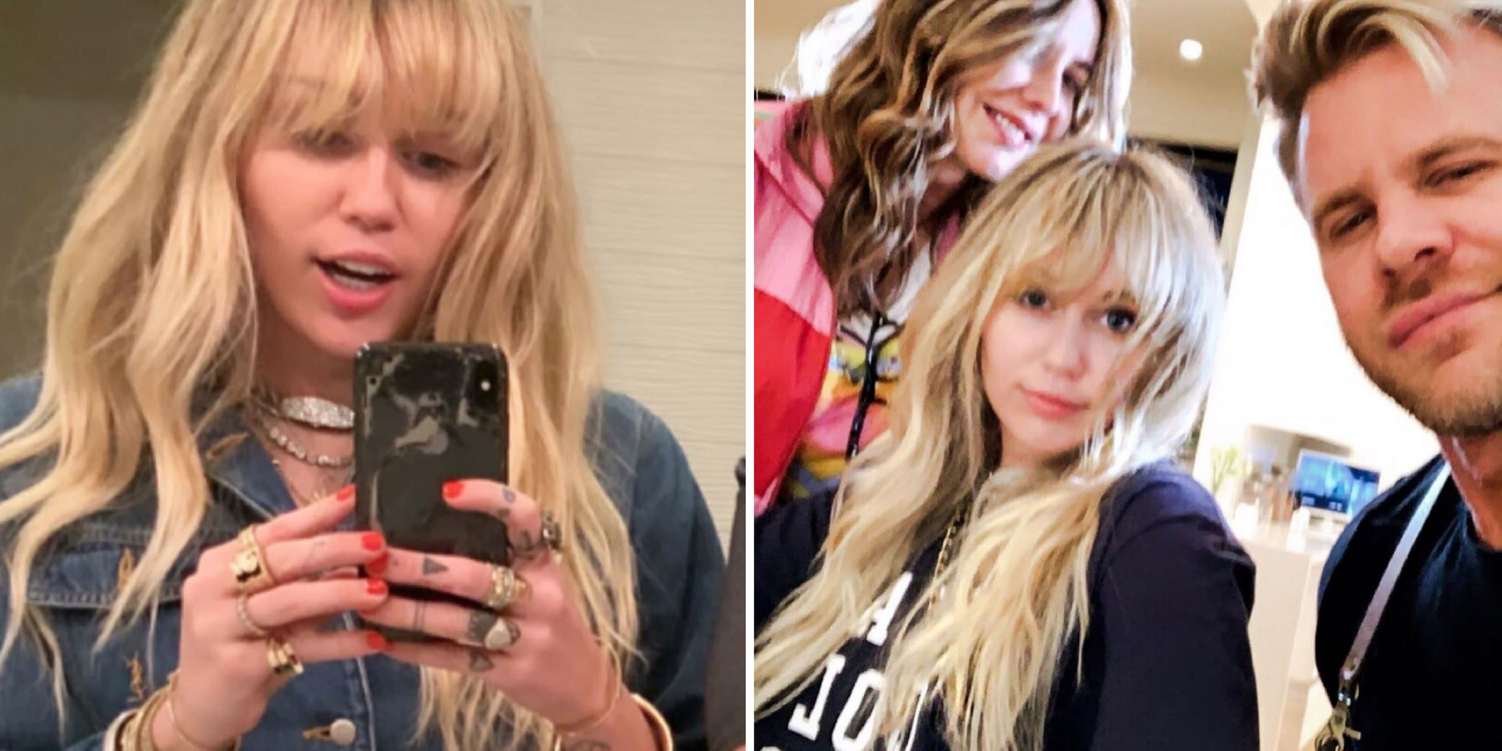 Miley Cyrus Reveals New Blonde Hair And Bangs Reminiscent Of Her