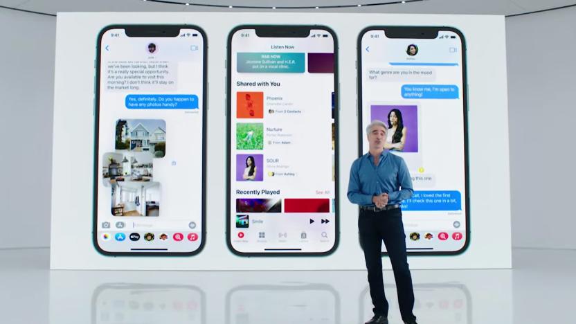 iOS 15 will have a "shared with you" feature.