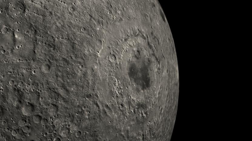 Named Mare Orientale in Latin, the Eastern Sea is believed to be one of the youngest such impact basins on the Moon. With its concentric bull's-eye rings, this 560-mile-wide feature is likely the result of a colossal impact by an asteroid-size object more than three billion years ago. Orthographic projection. Lunar Reconnaissance Orbiter, 2009-2012