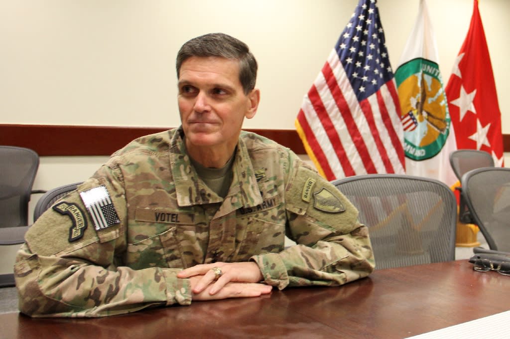 Top US commander for Mideast visits SDF in Syria