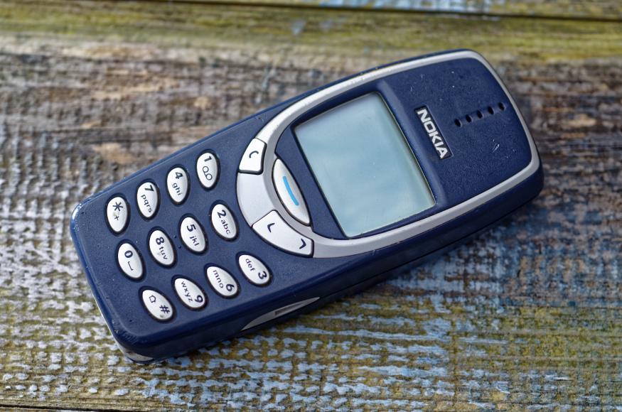 London, England - March 22, 2016: Nokia 3310 Mobile Phone, First Introduced in September 2000, It was one of Nokia's most successful models.