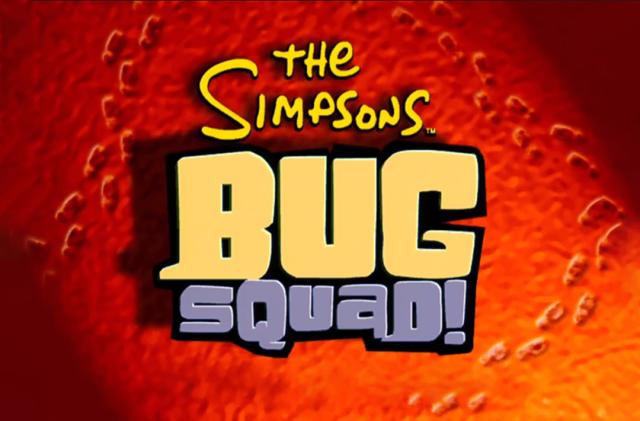 Title card for 'The Simpsons: Bug Squad' an unreleased game for the Sega Dreamcast from 2000. 