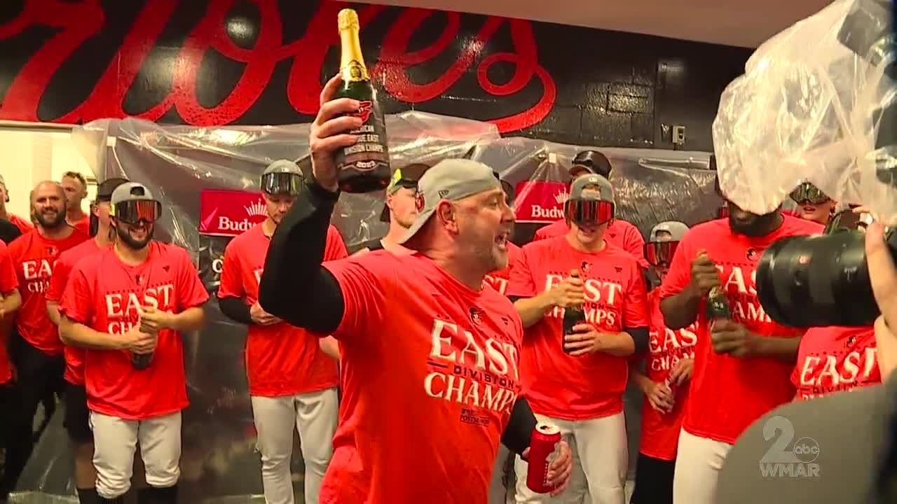 Orioles clinch the AL East title with their 100th win of the season, 2-0  over Red Sox