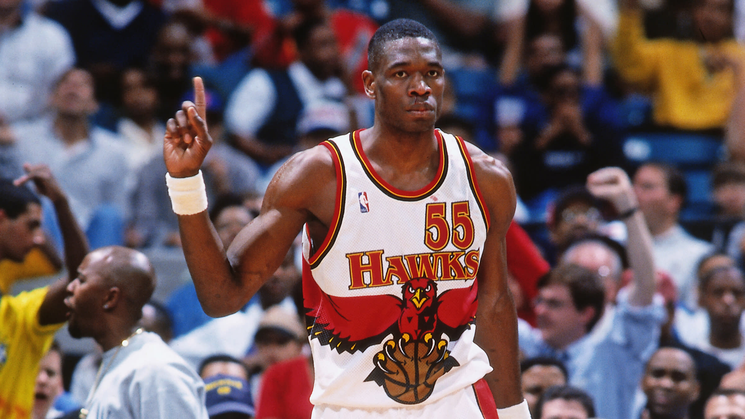 mutombo blocking a shot