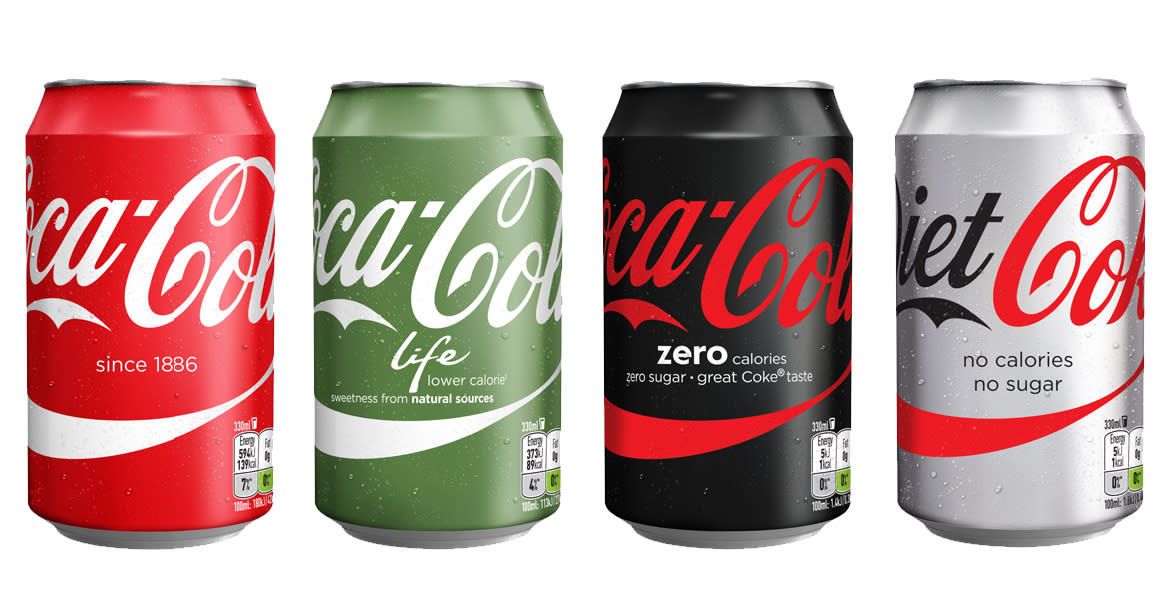 Coca-Cola is redesigning its European packaging so all of its flavors look  the same