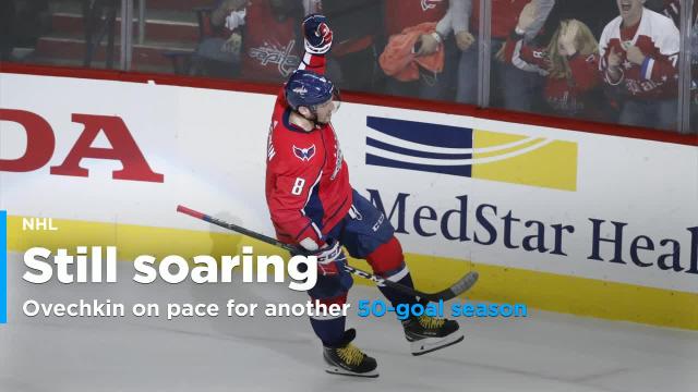 Ovechkin on pace for 50-goal season at age 32