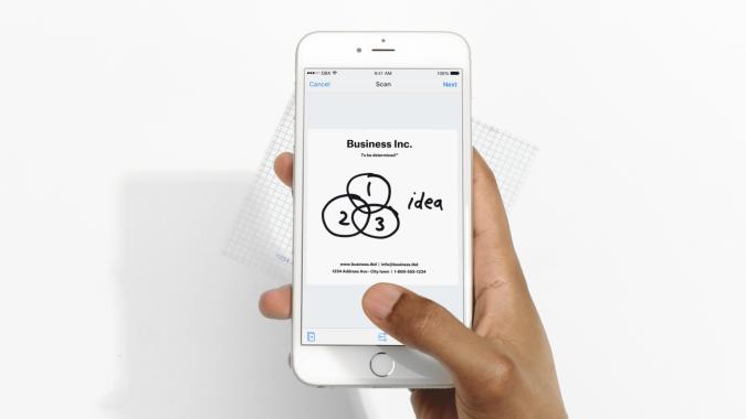 Dropbox's iOS app will scan the scraps of paper cluttering your office