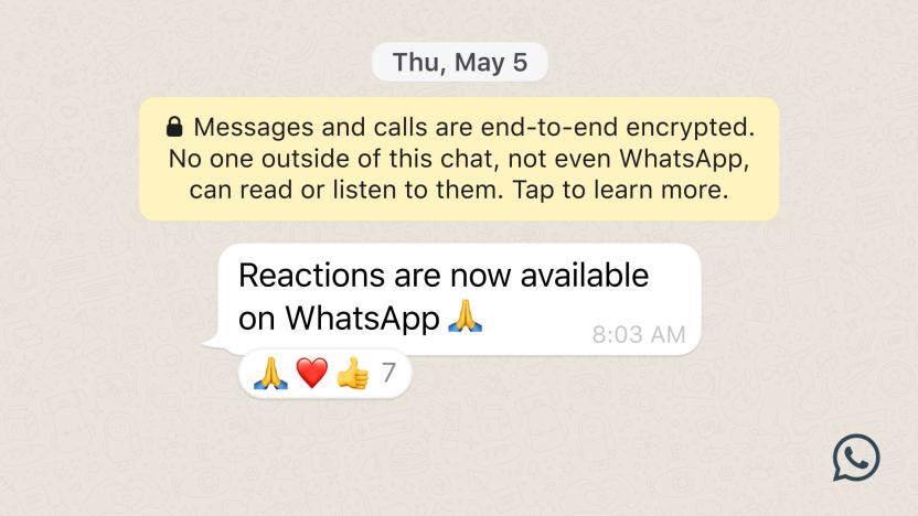 WhatsApp reactions arrive to all users starting today