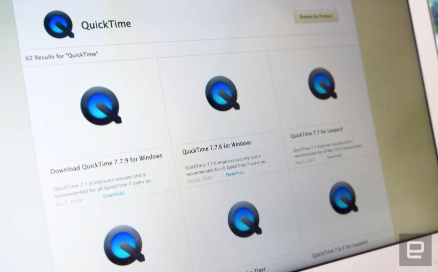 confirms that it is no longer supporting Quicktime | Engadget
